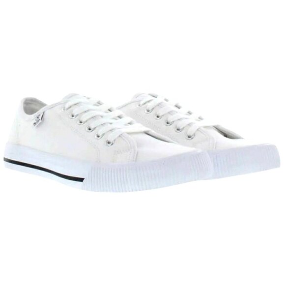 Hurley 6 Sneaker Woman's Carrie Canvas Lace-up Casual White Shoes Minimalist - Picture 5 of 13